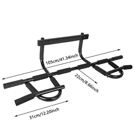 Pull Up 2-Bar Doorway Trainer Home Indoor Gym Fitness Equipment Stable Durable