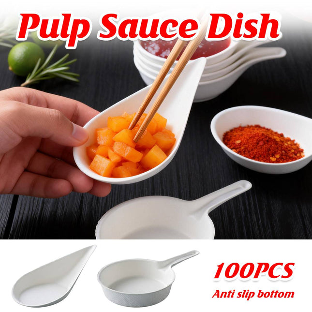 100Pcs Disposable Paper Sauce Dip Dishes Party Tableware Snack Bowls