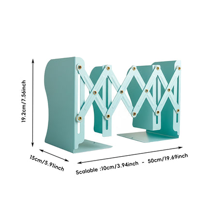 Extendable Metal Desktop Book Storage Rack Bookshelf Space Saving Adjustable