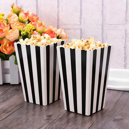 100PCS Popcorn Box Food-Grade Large Capacity Disposable Snack Boxes for Party
