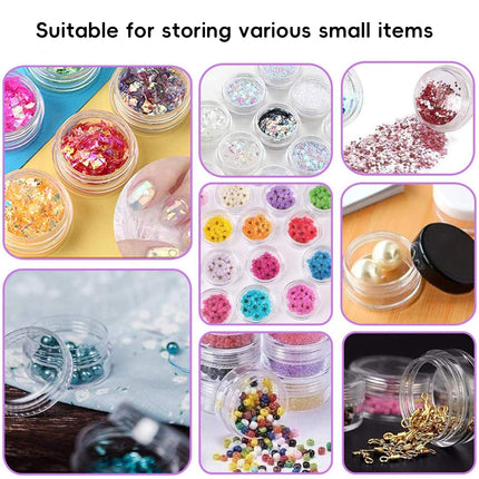 50PCS Clear Face Cream Box 5/10/20g Empty Cosmetic Container Portable Refillable
