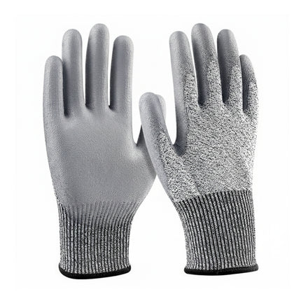 5 Pairs Cut Resistant Gloves PU Coated Safety Hand Protection for Kitchen Work