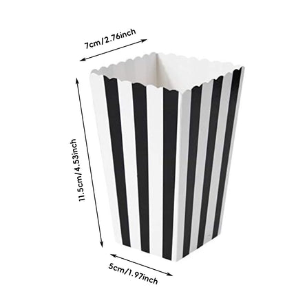 100PCS Popcorn Box Food-Grade Large Capacity Disposable Snack Boxes for Party