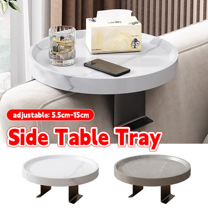 Adjustable Sofa Side Table Snacks Drinks Laptop Tablet Space Saving Holder