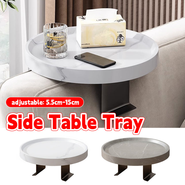 Adjustable Sofa Side Table Snacks Drinks Laptop Tablet Space Saving Holder