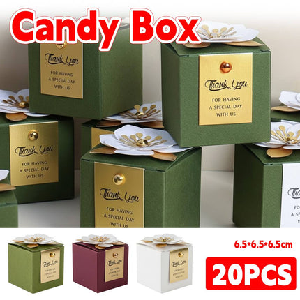 20PCS Wedding Candy Box Creative Luxury Favor Gift For Bridal Party Gift Use