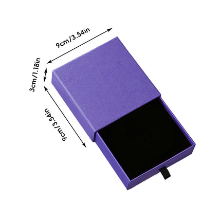 10PCS Jewellery Storage Box Set Drawer Style 9x9x3cm Velvet Lined 3 Colours