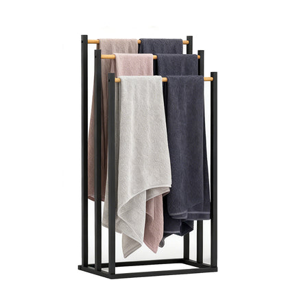 3 Bar Vertical Floor-Standing Towel Rack 45x21x86cm Durable for Bathroom Bedroom