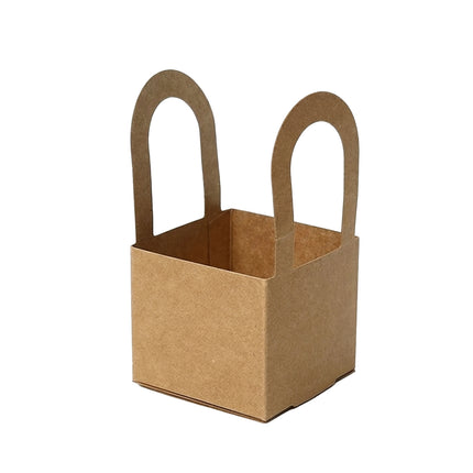 50 Pack Kraft Paper Gift Boxes with Handles Succulent Favour Boxes Party Packaging