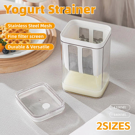1100/1800ml Yogurt Whey Strainer with Stainless Steel Mesh for Yogurt Making Use