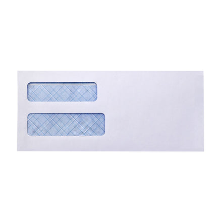 50 Pack White Double Window Business Envelopes Peel and Seal Mailing Envelopes