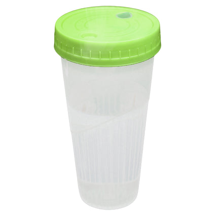 100Sets Transparent Drinking Cups with Lids 650ml 2 Colour for Party Drinks