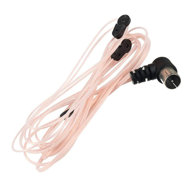 2m F-Type FM Antenna 75 Ohm Male Plug For Home Radio Stereo Signal Receiver Use