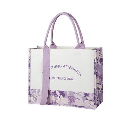 Canvas Tote Bag Shopping Bag Large Capacity Handbag Organizer