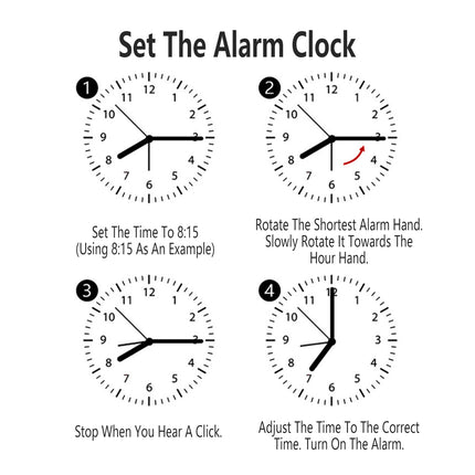 Flip Silent Desktop Small Alarm Clock with Night Light Battery-Powered Durable