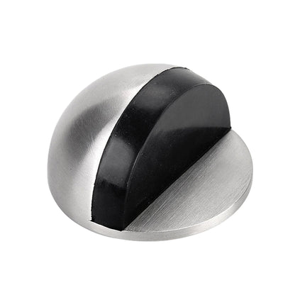 45mm Round Floor Mount Door Stop Rubber Bumper Metal Base Holder Wall Protector