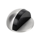 45mm Round Floor Mount Door Stop Rubber Bumper Metal Base Holder Wall Protector