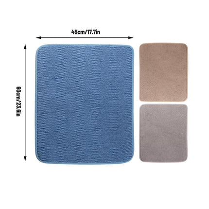 Microfiber Kitchen Drying Mat Absorbent Fast Dry Dish Bowl Cup Drainer Pad