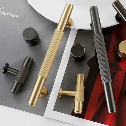 Striped Cabinet Handle Light Luxury Modern Drawer Pull for Furniture Cupboard