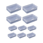 10PCS Card Storage Box Transparent Plastic Holder ID Business Card Organizer