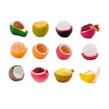 12PCS Creative Mini Fruit Accessories Decor Small Cute Resin Desktop Ornaments