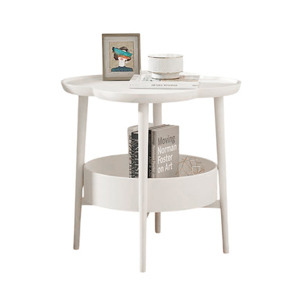 Double Layer Side Table Space Saving Durable Sturdy for Living Room Bedroom Use