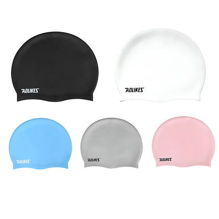 Aolikes Silicone Swimming Cap Waterproof Unisex Swim Hat for Men and Women