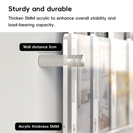 Wall-Mount Acrylic Storage Rack 2 Styles Storage Shelf Modern for Home Bathroom