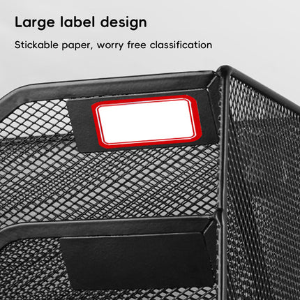 Wall-Mounted 5 Tier Metal File Storage Rack Document Holder Space Saving