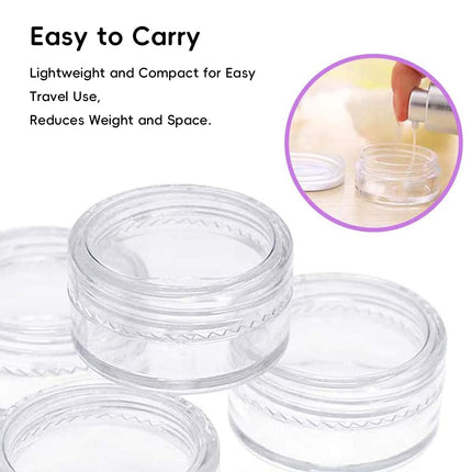 50PCS Clear Face Cream Box 5/10/20g Empty Cosmetic Container Portable Refillable