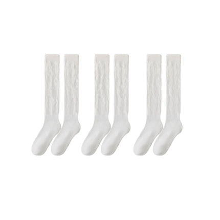 3Pairs Warm Calf Socks Stack Stockings Winter Fall Over Knee High Thick Socks Set