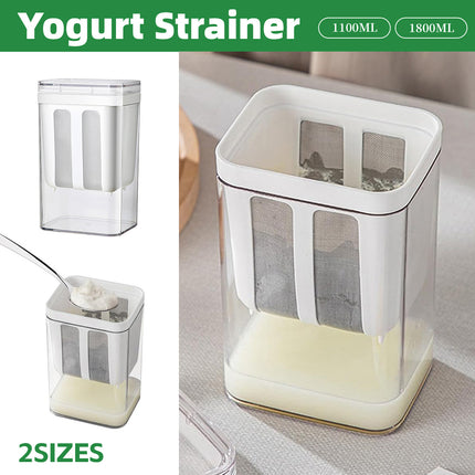 1100/1800ml Yogurt Whey Strainer with Stainless Steel Mesh for Yogurt Making Use
