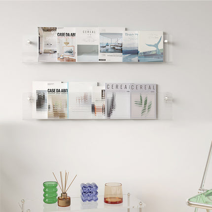 Wall-Mount Acrylic Storage Rack 2 Styles Storage Shelf Modern for Home Bathroom