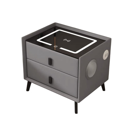 Smart Bedside Table Modern Multi Functional Storage Cabinet Nightstand Organizer