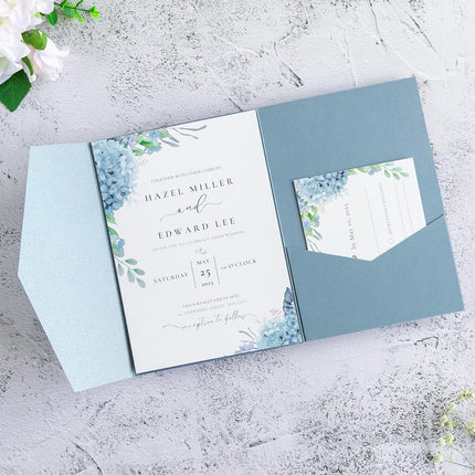 20PCS 3D Tri-Fold Holiday Wedding Invitation Envelope Greeting Cards Aesthetic