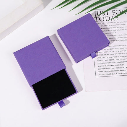 10PCS Jewellery Storage Box Set Drawer Style 9x9x3cm Velvet Lined 3 Colours