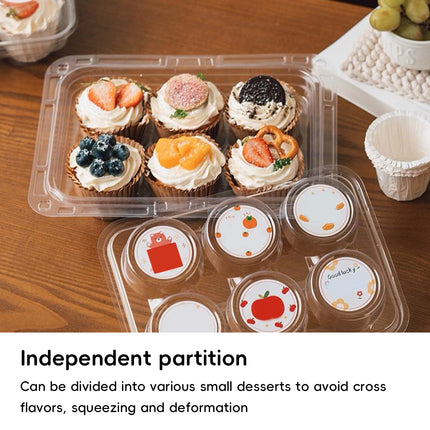 Clear Pastry Cake Box with Handle Portable Dessert Packaging Bakery Box Takeaway