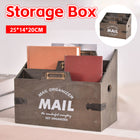 Wooden Storage Box Rectangular 3 Layer Durable for Home Office Desk Organiser