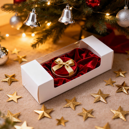 50PCS Gift Boxes with Clear Window Jewelry Presentation Boxes for Retail