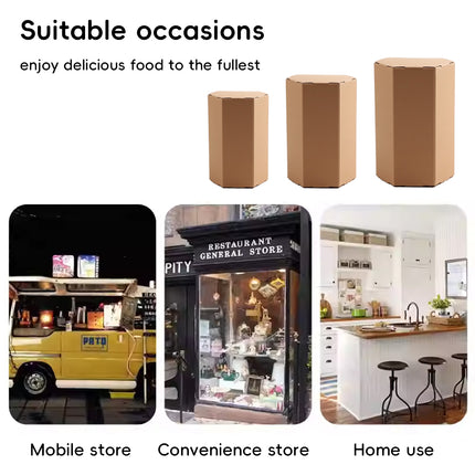 20PCS Kraft Paper Gift Box Hexagon Party Wedding Casndy Craft Packaging Box