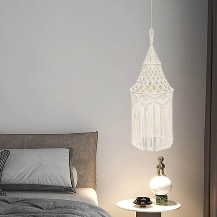 Bohemian Style Lampshade Long Fringe Hanging Pendant Light Cover for Home Decor