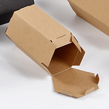 20PCS Kraft Paper Gift Box Hexagon Party Wedding Casndy Craft Packaging Box