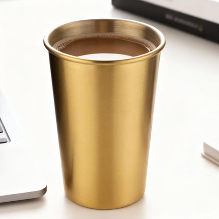 6PCS 304 Stainless Steel Cups 350ml Durable for Home Kitchen Office Desktop Use
