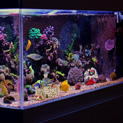 Fish Tank Decoration Resin Ancient Castle Ornament Aquarium Landscape Decor