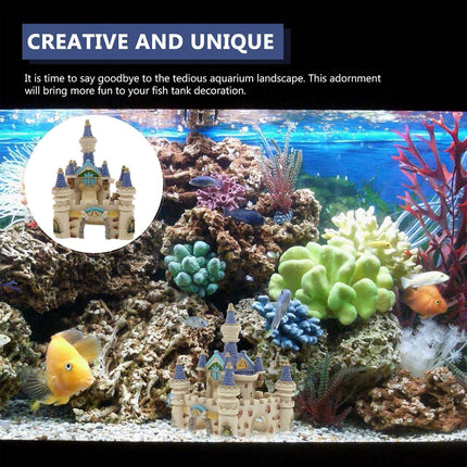 Fish Tank Decoration Resin Ancient Castle Ornament Aquarium Landscape Decor