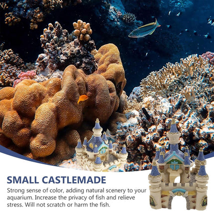 Fish Tank Decoration Resin Ancient Castle Ornament Aquarium Landscape Decor
