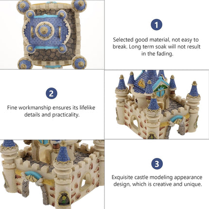 Fish Tank Decoration Resin Ancient Castle Ornament Aquarium Landscape Decor