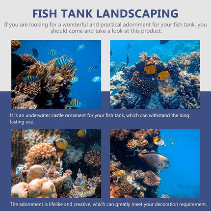 Fish Tank Decoration Resin Ancient Castle Ornament Aquarium Landscape Decor