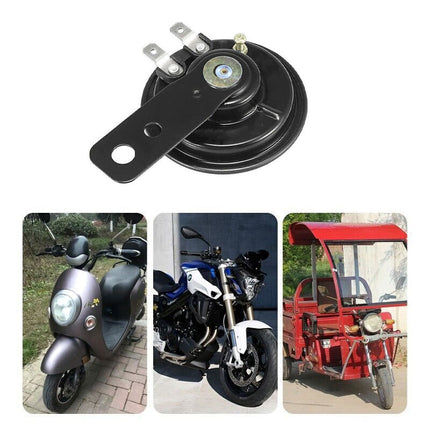 12V Waterproof Motorcycle Horn 105dB Universal Electric Bike ATV Loud Speaker