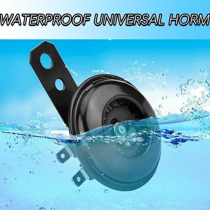 12V Waterproof Motorcycle Horn 105dB Universal Electric Bike ATV Loud Speaker